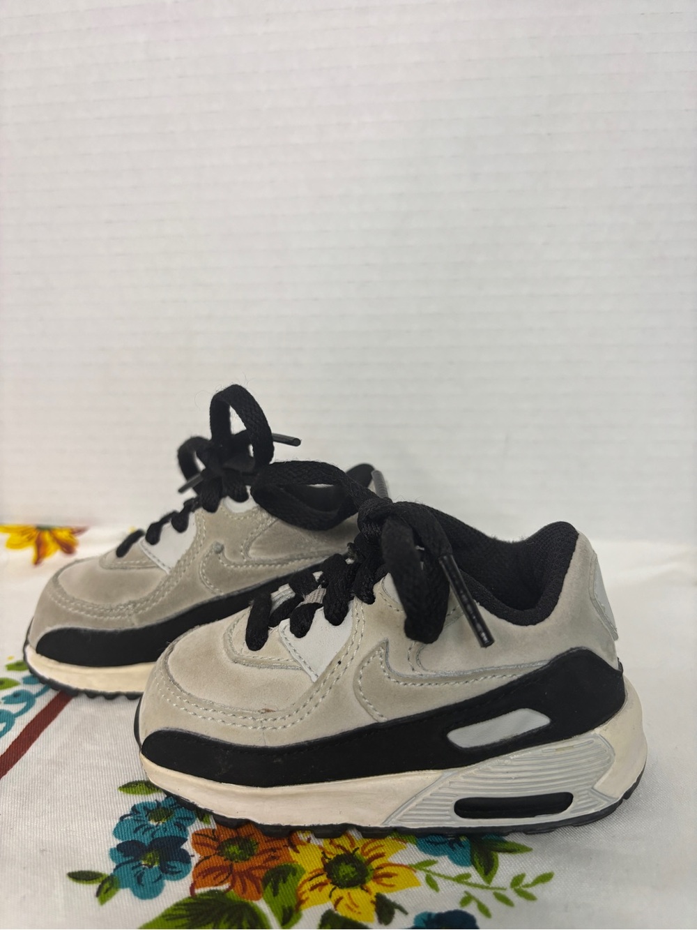 Nike Kids Infants 3 Grey Black Casual Sneakers Swoosh Logo Baby Street Shoes